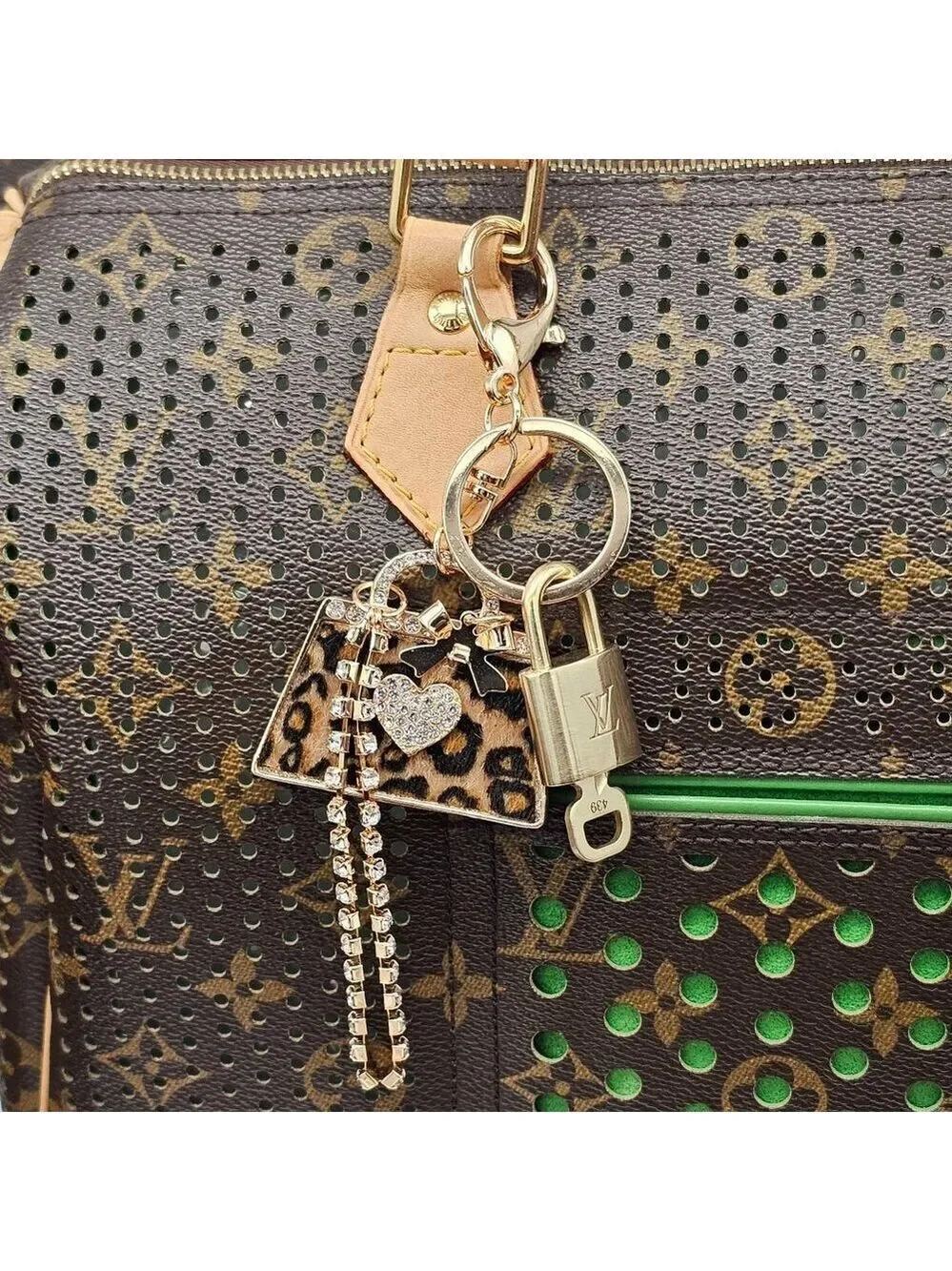 Louis Vuitton Gold Padlock 🔑 Authentic LV Unbranded Keychain Bag Charm